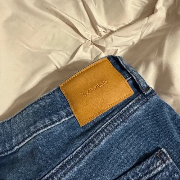 Express Deep Blue Baggy Low Rise Stretch Jeans - Picture 9 of 9